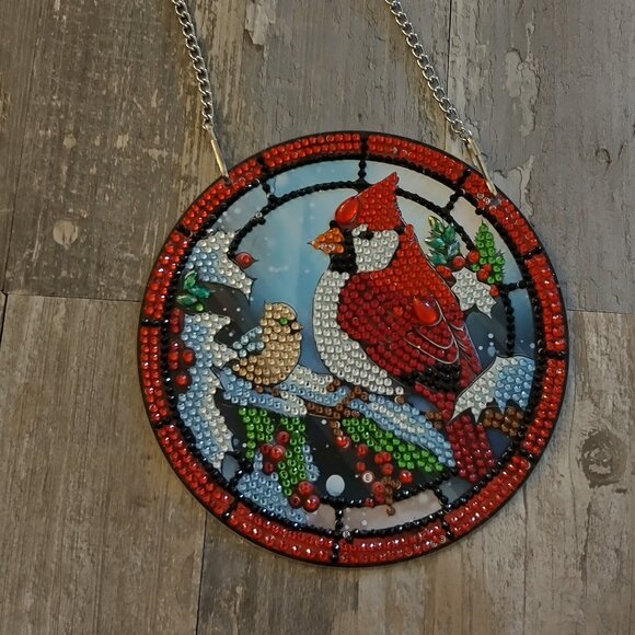 christmas bird sun catcher x disabled vet closing closet final price please help - Picture 1 of 1